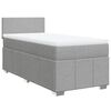 vidaXL Sommier à lattes de lit avec matelas gris clair 80x200 cm tissu