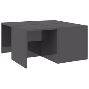 vidaXL Tables basses 4 pcs gris brillant 33x33x33 cm bois d'ing&eacute;nierie