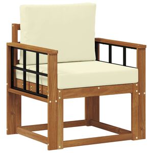 vidaXL Canap&eacute; d&rsquo;ext&eacute;rieur Bois d'acacia massif et polyester Naturel