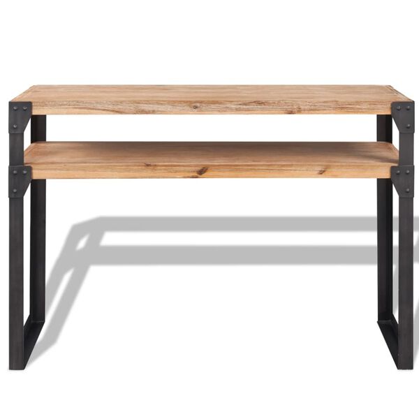 vidaXL Table console Bois d'acacia massif 120 x 40 x 85 cm