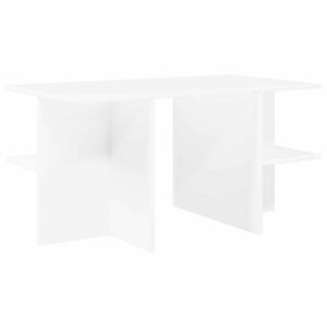 vidaXL Table basse Blanc 87 x 50 x 45 cm Bois d&rsquo;ing&eacute;nierie