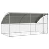 vidaXL Kennel pour Chiens 2 pc Argent&eacute; 4 x 2 x 2 m Acier galvanis&eacute;