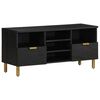 vidaXL Meuble TV noir 100x33x46 cm bois d'ing&eacute;nierie