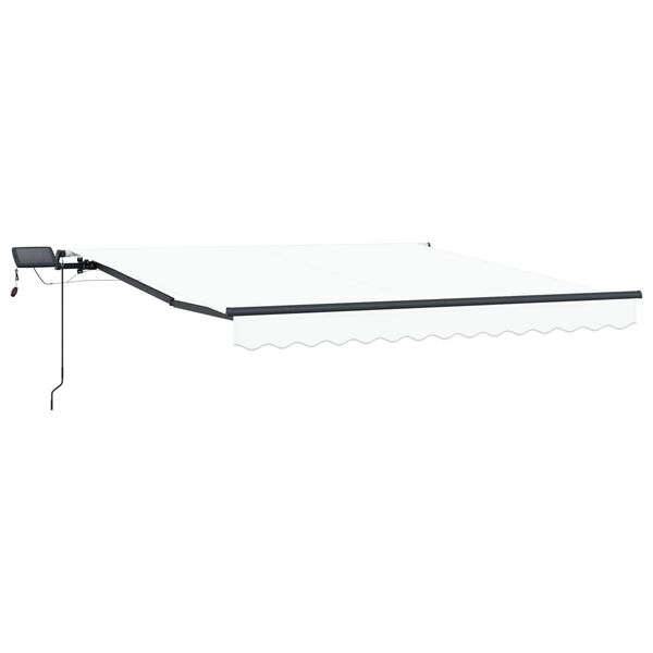vidaXL Auvent R&eacute;tractable Blanc 300 x 250 cm tissu