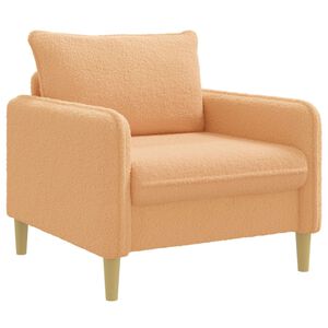 vidaXL Fauteuil XL Beige Boucl&eacute;