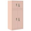 vidaXL Armoire de rangement 2 pc Rose 60 x 40 x 130 cm Acier