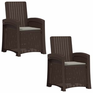 vidaXL Chaise de jardin inclinable imitant le rotin 2 pcs