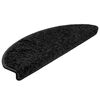 vidaXL Tapis d'escalier 10 pi&egrave;ces 65 x 21 x 4 cm Noir Demi-rond Grand