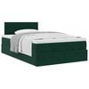 vidaXL Cadre de lit ottoman avec matelas vert fonc&eacute; 120x200 cm velours