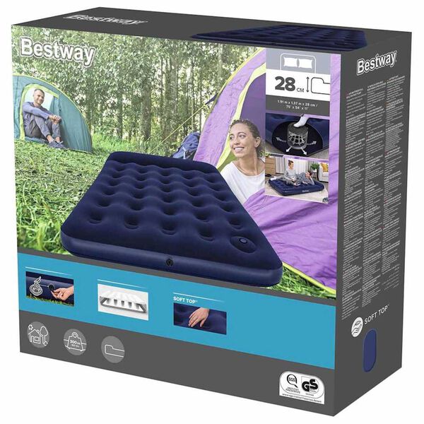 Best Way Matelas &agrave; Air Bleu 191 x 137 x 28 cm PVC