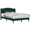 vidaXL Cadre de lit avec t&ecirc;te de lit Vert fonc&eacute; 120 x 190 cm Velours