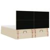 VidaXL Cadre de lit ottoman avec matelas cr&egrave;me 160x200 cm tissu