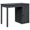 vidaXL Bureau Gris 100x50x75 cm Bois massif de pin