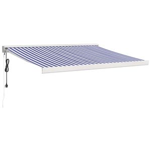 vidaXL Auvent r&eacute;tractable cr&egrave;me 5x3 m tissu et aluminium