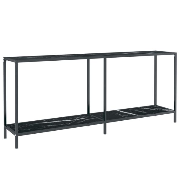 vidaXL Table console Noir 180x35x75,5 cm Verre trempé