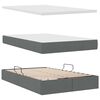 vidaXL Lit avec rangement et matelas Gris foncé 120 x 190 cm Polyester