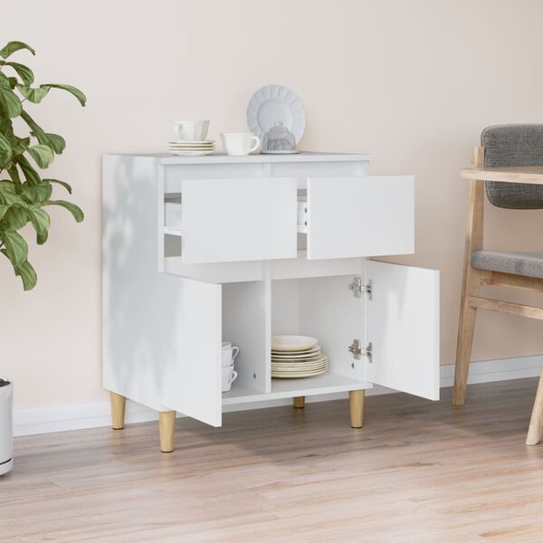 vidaXL Buffet Blanc 60x35x70 cm Bois d'ingénierie
