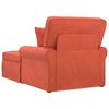 vidaXL Chaise lounge avec jupe Rouge orange 91 x 157 x 91 cm
