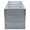 vidaXL Lit sur&eacute;lev&eacute; de jardin Acier galvanis&eacute; 240x80x77 cm Gris
