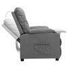 vidaXL Fauteuil inclinable Gris Similicuir