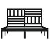 vidaXL Cadre de lit sans matelas noir bois de pin massif 140x190 cm