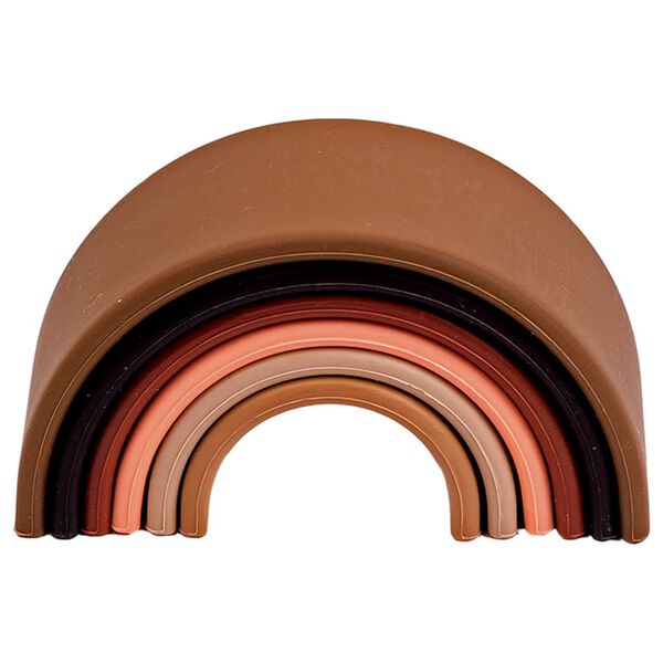 d&euml;na Ensemble de jouets en silicone arc-en-ciel Diversity 6 pcs