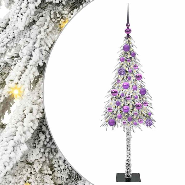 vidaXL Sapin de No&euml;l avec 150 LED Blanc 120 cm PE et Acier