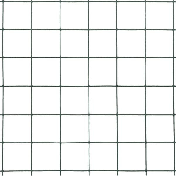vidaXL Grillage acier avec revêtement en PVC 25x1,5 m vert