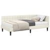 vidaXL Cadre de lit d'angle avec matelas 2 pc Cr&egrave;me 90 x 190 cm