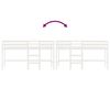 vidaXL Lit mezzanine d'enfants sans matelas avec &eacute;chelle 90x200 cm