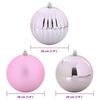 vidaXL Ensemble de Boules de Noël 4 pcs Rose Plastique