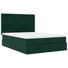 vidaXL Cadre de lit ottoman avec matelas vert fonc&eacute; 140x190 cm velours