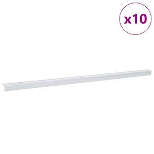 vidaXL Nez de marche 10 pcs Argent&eacute; 67 x 3 x 2 cm Aluminium