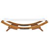 vidaXL Lit de repos ext&eacute;rieur 100x188,5x44 cm Bois courb&eacute; massif Cr&egrave;me