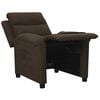 vidaXL Fauteuil inclinable Marron foncé Tissu