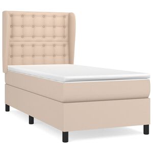 vidaXL Sommier &agrave; lattes de lit avec matelas Cappuccino 80x200 cm