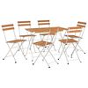 vidaXL Ensemble de bistro pliable 7 pcs bois d'acacia solide et acier