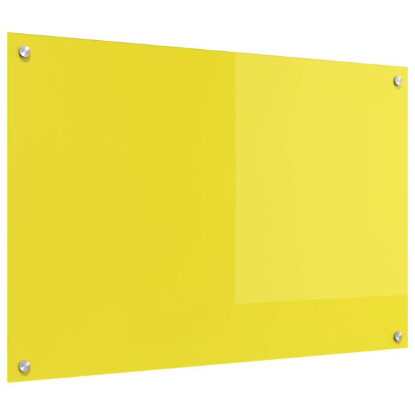 vidaXL Protection de cuisine Jaune 90 x 60 cm verre tremp&eacute;