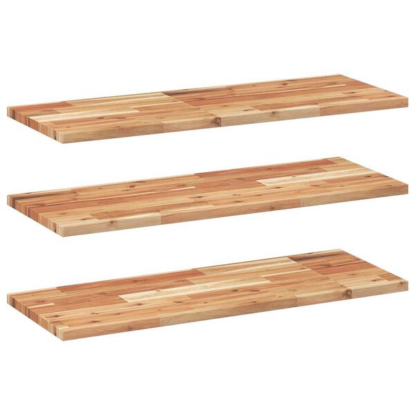 vidaXL &Eacute;tag&egrave;res flottantes 3 pcs 80x30x2 cm acacia massif &agrave; l'huile