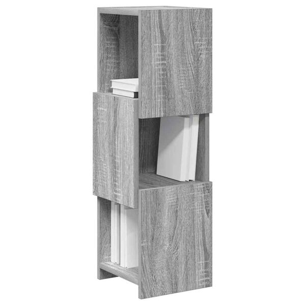 vidaXL Meuble d'angle Gris Sonoma 25,5x25x80cm Bois d'ing&eacute;nierie