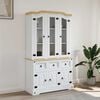 vidaXL Buffet haut Corona blanc 112x43x196 cm bois massif pin mexicain