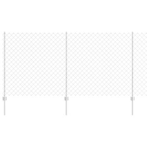 vidaXL Cl&ocirc;ture &agrave; maillons avec poteaux 25 x 1,2 m (l x h)