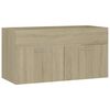 vidaXL Armoire d'&eacute;vier Ch&ecirc;ne sonoma 90x38,5x46 cm Bois d&rsquo;ing&eacute;nierie