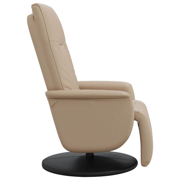 vidaXL Fauteuil inclinable avec repose-pieds cappuccino similicuir