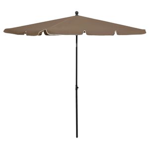 vidaXL Parasol de jardin avec m&acirc;t 210x140 cm Taupe