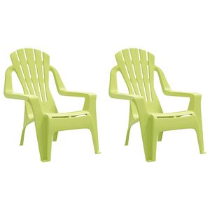 vidaXL Chaises de jardin pour enfants lot de 2 vert 37x34x44 cm PP