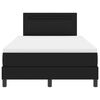 vidaXL Lit &agrave; ressorts avec matelas Noir 120 x 200 cm Simili cuir