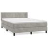 vidaXL Sommier &agrave; lattes de lit et matelas Gris clair 140x190cm Velours