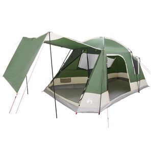 vidaXL Tente Cabane avec toit Vert 8 personnes Polyester et Acier
