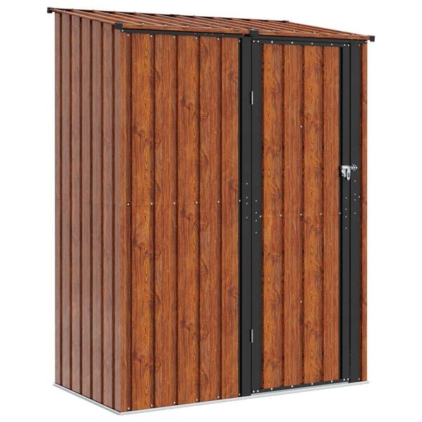 vidaXL Cabanons de jardin Marron 153,5 x 86 x 200 cm M&eacute;tал